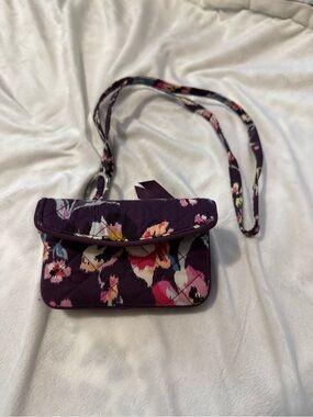 Vera Bradley Plum Quilted Floral Mini Crossbody